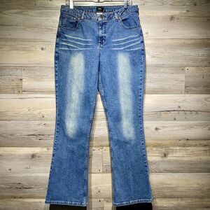 Vintage Y2K Jeans MOSSIMO Womens 14 W32 L31 Boot Cut Blue Stretch Mid Rise